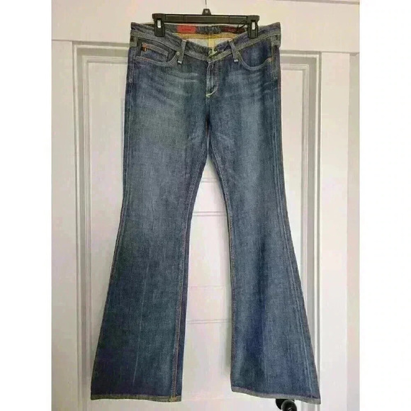 AG Adriano Goldschmied The Merlot Flare Denim Jean Size 30R - Picture 1 of 6